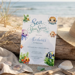 Under the Sea 1st Birthday Invitation