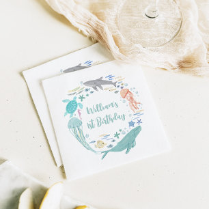 Under The Sea 1st Birthday  Napkin