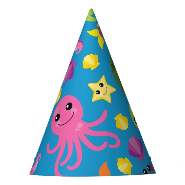 Under the Sea 1st Birthday Party Hats (Front)