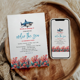 Under the Sea 1st Birthday Party Invitation