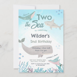 Under the Sea 2nd Birthday Invitation