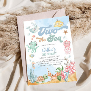 Under the Sea 2nd Birthday Invitation