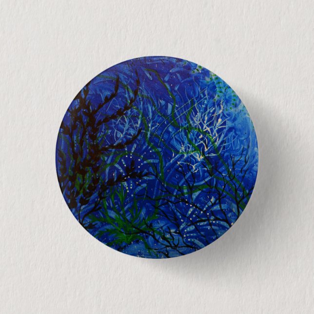 Under the sea 3 cm round badge (Front)