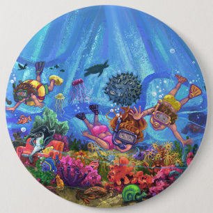 Under the Sea 6 Cm Round Badge