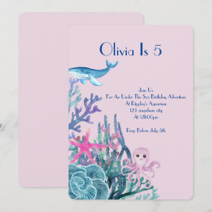 UNDER THE SEA ADVENTURE BIRTHDAY CARD
