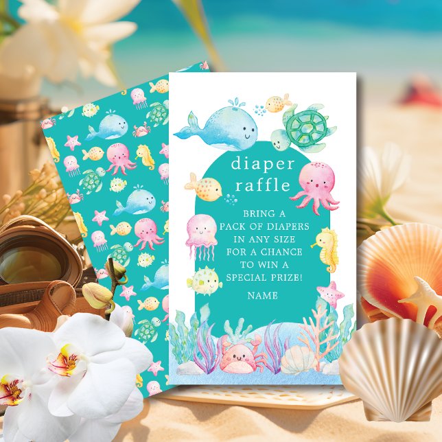 Under The Sea Adventure Diaper Raffle Enclosure Card (Creator Uploaded)