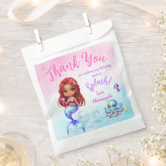 Under the sea - Afro Mermaid Birthday Favour Bag