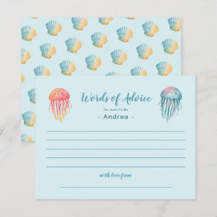 Under The Sea Animals Baby Shower Words Of Advice Enclosure Card