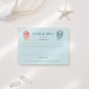 Under The Sea Animals Baby Shower Words Of Advice Enclosure Card