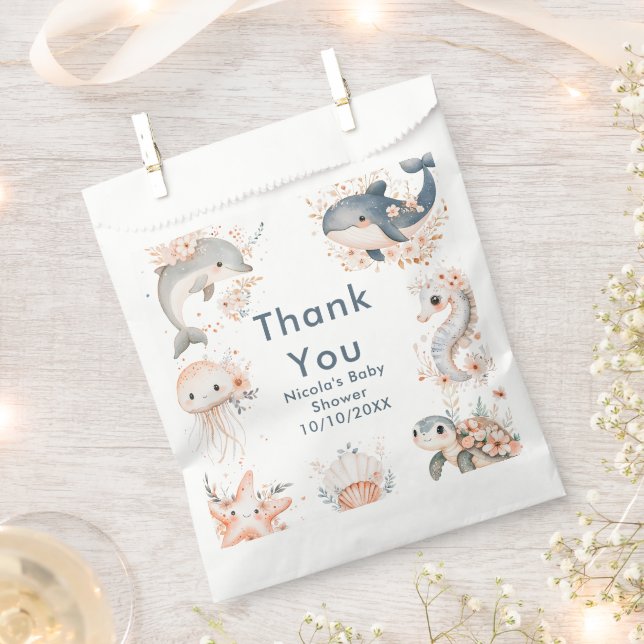 Under The Sea Animals Birthday Party Favour Bag (Clipped)