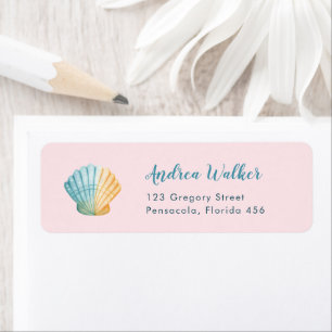 Under The Sea Animals Colourful Baby Shower Return Address Label