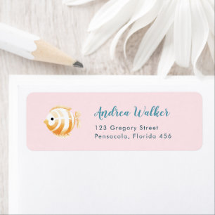 Under The Sea Animals Colourful Baby Shower Return Address Label