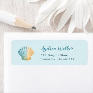 Under The Sea Animals Colourful Baby Shower Return Address Label