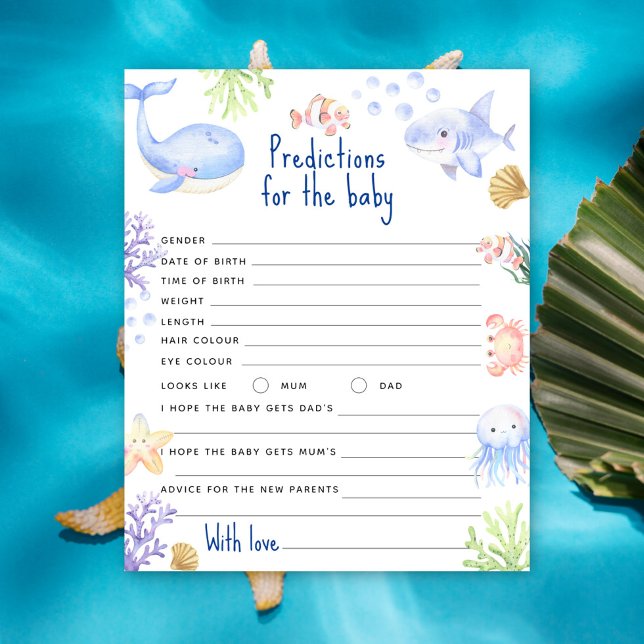 Under the sea animals predictions and advice baby (Creator Uploaded)