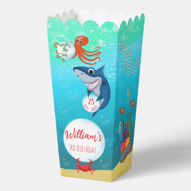 Under the Sea Animals Water Bubbles Favour Box (Front)
