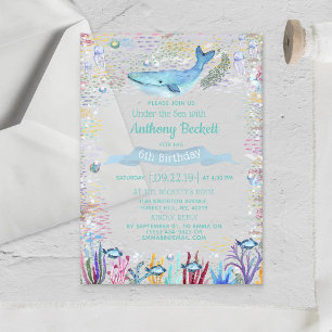 Under The Sea Any Age Birthday Acrylic Invitations