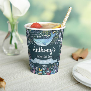 Under The Sea Any Age Birthday Paper Cups