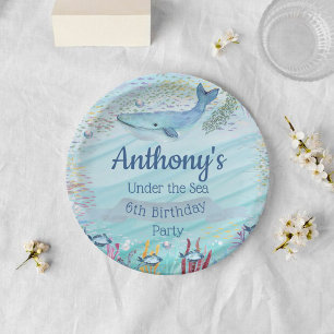Under The Sea Any Age Birthday Paper Plate
