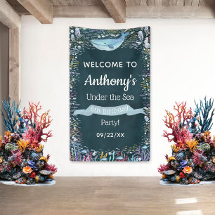 Under The Sea Any Age Birthday Party Welcome Banner