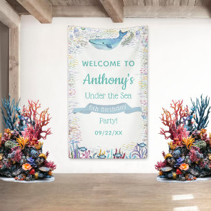 Under The Sea Any Age Birthday Party Welcome Banner