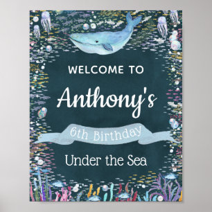 Under The Sea Any Age Birthday Welcome Sign
