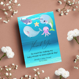 Under the Sea Aquarium Baby Shower Thank You Card