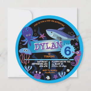 UNDER THE SEA Aquarium Birthday Party Invitation