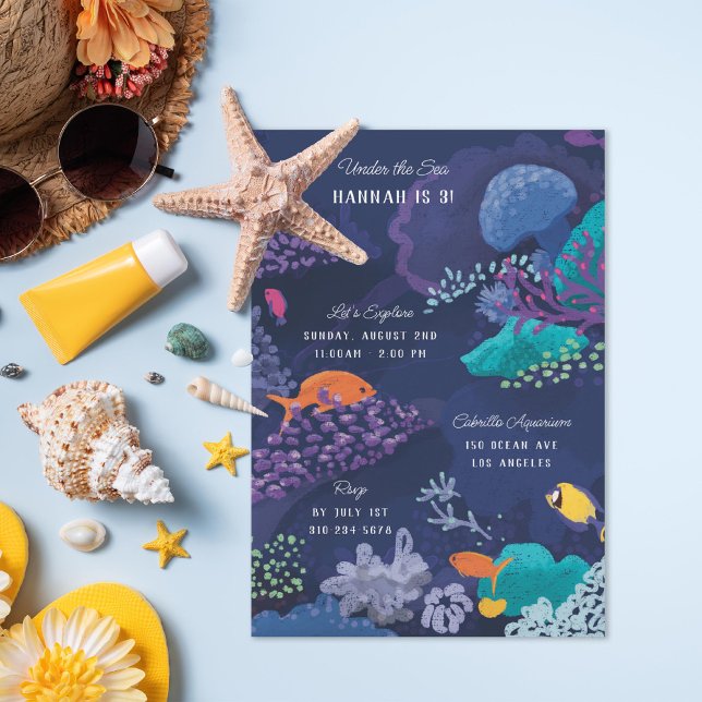 Under the Sea Aquarium Kid's Birthday Party Invitation (Creator Uploaded)