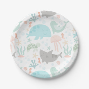 Under The Sea Baby  Paper Plate