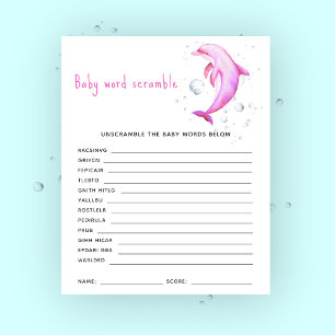 Under the sea baby shower - Baby Word Scramble
