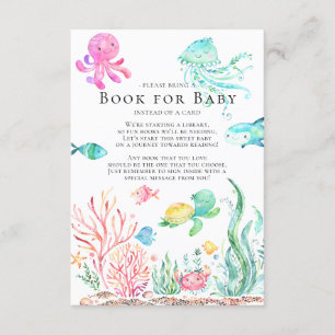 Under the Sea Baby Shower Book for Baby Card