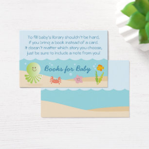 Under the Sea Baby Shower Bring a Book Card