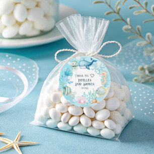 Under the Sea Baby Shower  Classic Round Sticker