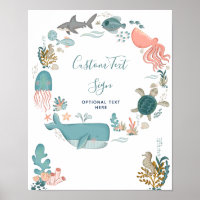 Under the Sea Baby Shower Custom Text