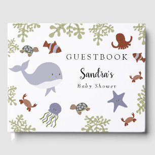 Under the Sea Baby Shower Cute Custom  Guest Book