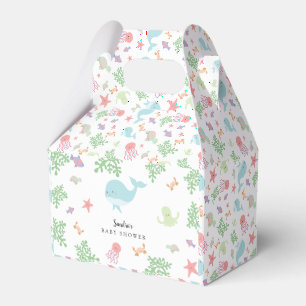 Under the Sea Baby Shower Cute Pastel Thank you  Favour Box