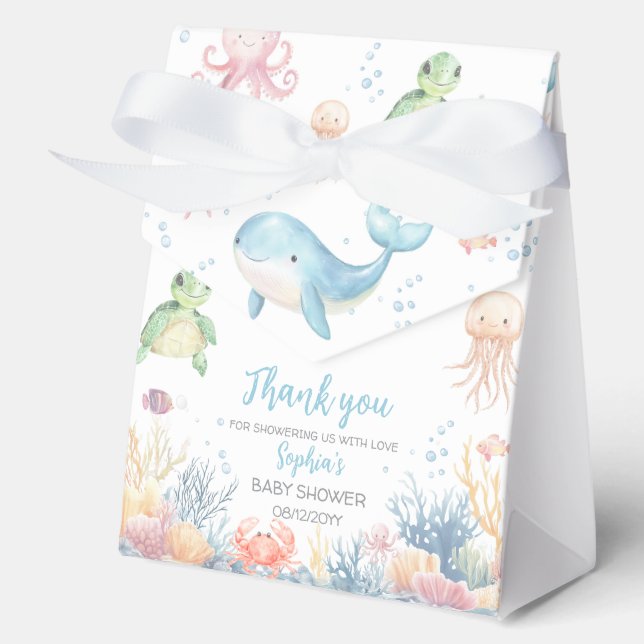 Under the Sea Baby Shower Favor Box (Front)