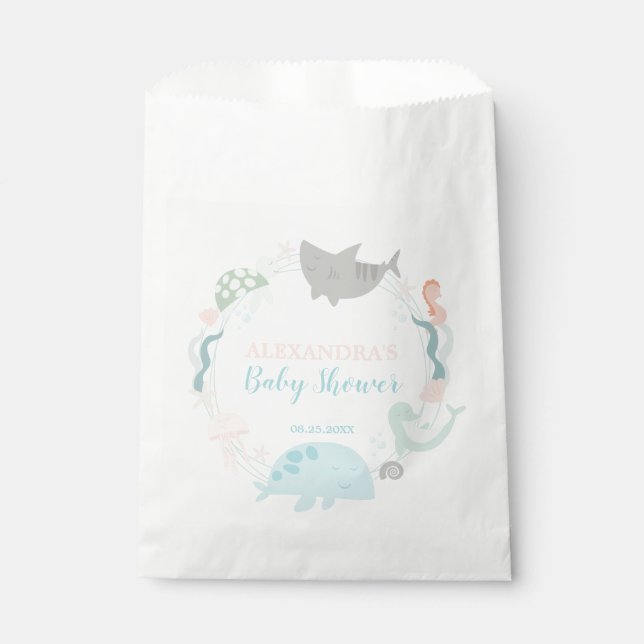 Under The Sea Baby Shower Favour Bag (Front)