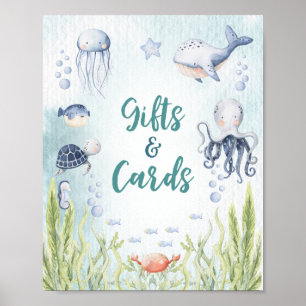 Under The Sea Baby Shower Gifts/Cards Poster