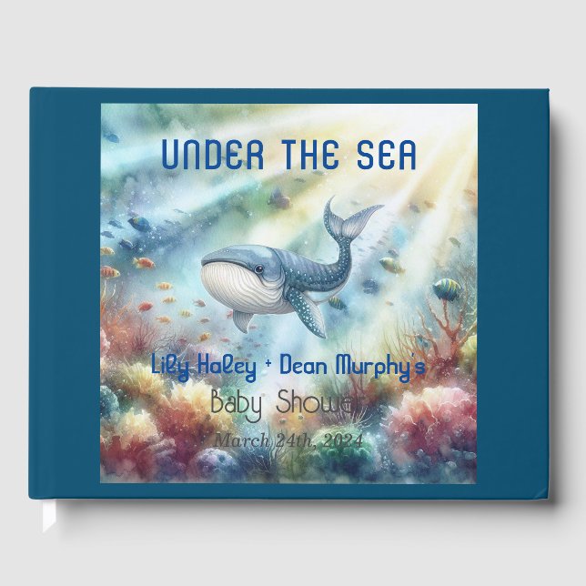 Under the Sea Baby Shower Guest Book (Front)