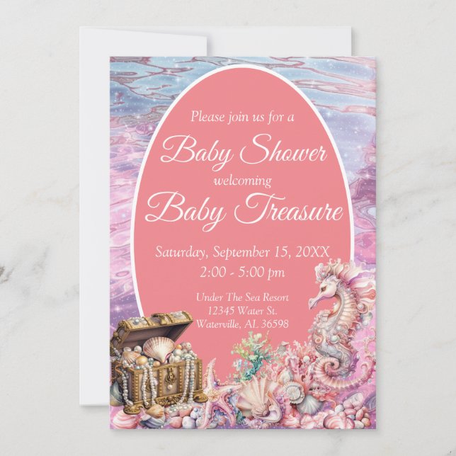 Under The Sea Baby Shower Invitation (Front)