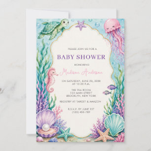 Under The Sea Baby Shower  Invitation