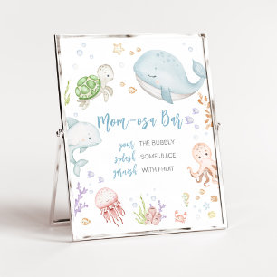 Under The Sea Baby Shower Mum Osa Bar Poster