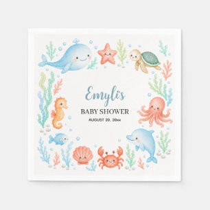 Under the Sea Baby Shower Paper Napkin