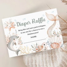 Under The Sea Baby Shower Pink Ocean Diaper Raffle