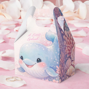 Under The Sea Baby Shower Pink Ocean Whale Girl Favour Box