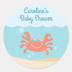 Under the Sea Baby Shower Round Sticker