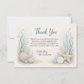 Under the Sea Baby Shower Thank You Card