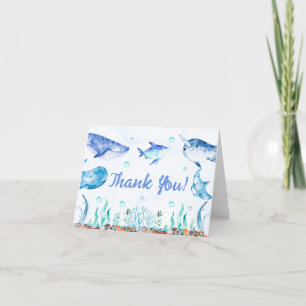 Under the Sea Baby Shower Thank You Card 