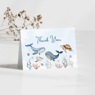 Under the sea Baby Shower Thank You Card